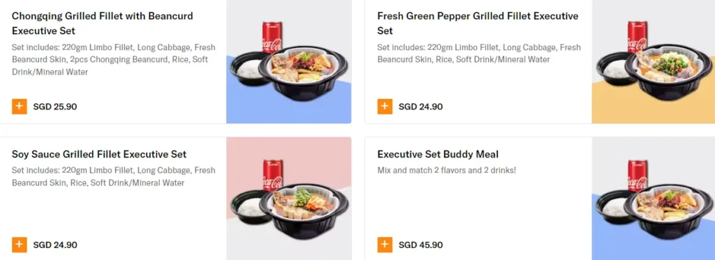 TANYU SINGAPORE MENU