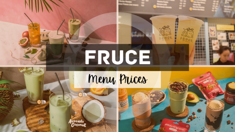 FRUCE MENU SINGAPORE & UPDATED PRICES 2024