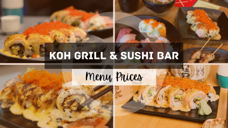 KOH GRILL AND SUSHI BAR MENU SINGAPORE UPDATED 2024