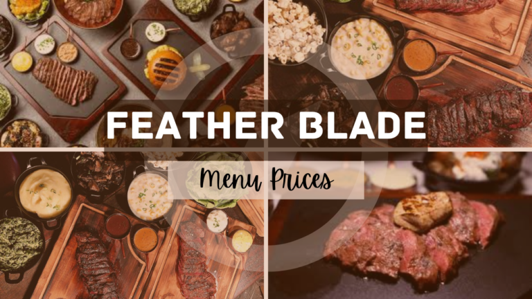 THE FEATHER BLADE MENU SINGAPORE & UPDATED PRICES 2024