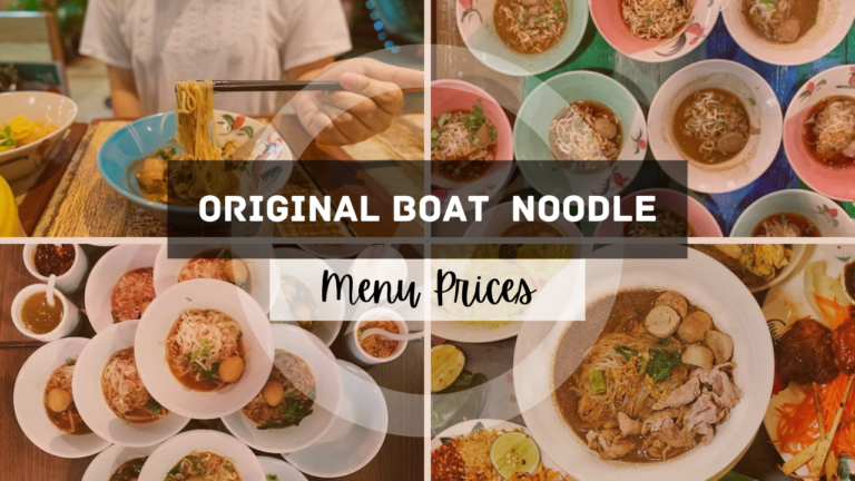 THE ORIGINAL BOAT NOODLE MENU SINGAPORE & UPDATED PRICES 2024