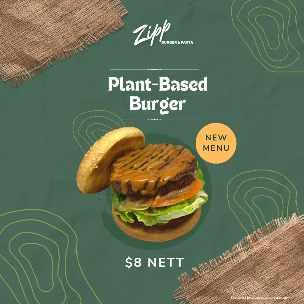 Zipp Menu Singapore Plant Based Burger