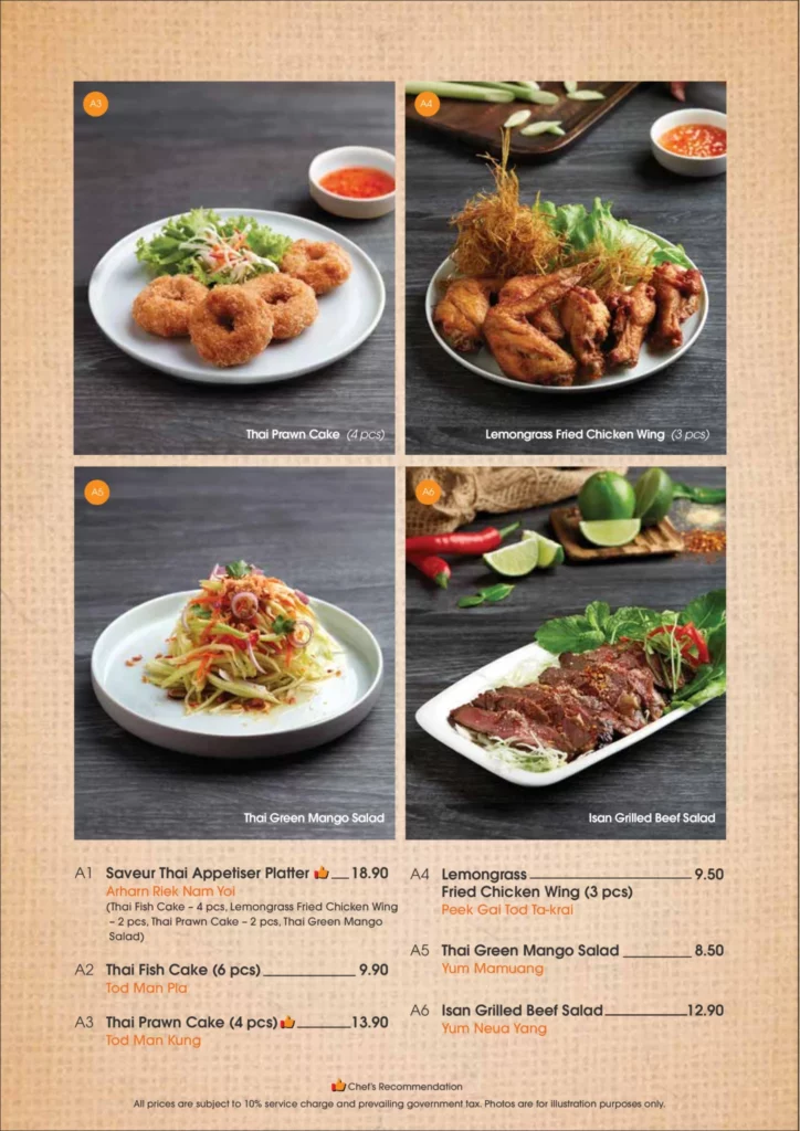 APPETIZERS MENU WITH PRICES