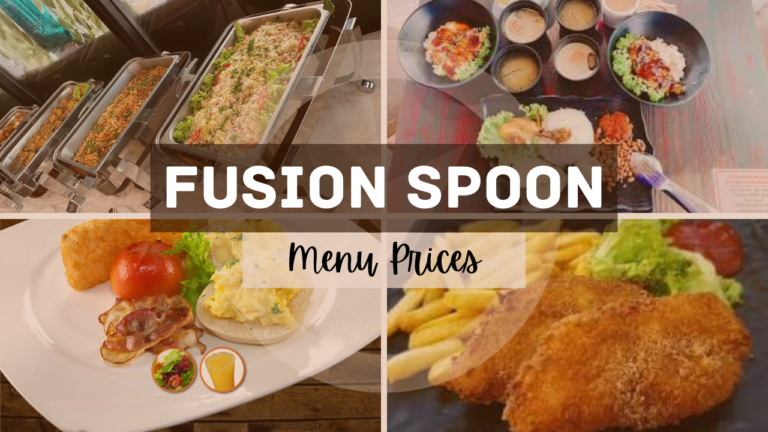 FUSION SPOON MENU SINGAPORE & UPDATED PRICES 2024