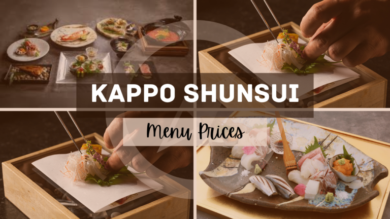 KAPPO SHUNSUI MENU SINGAPORE & UPDATED PRICES 2024