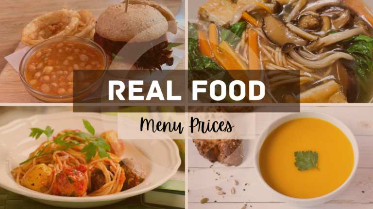 REAL FOOD MENU SINGAPORE & UPDATED PRICES 2024