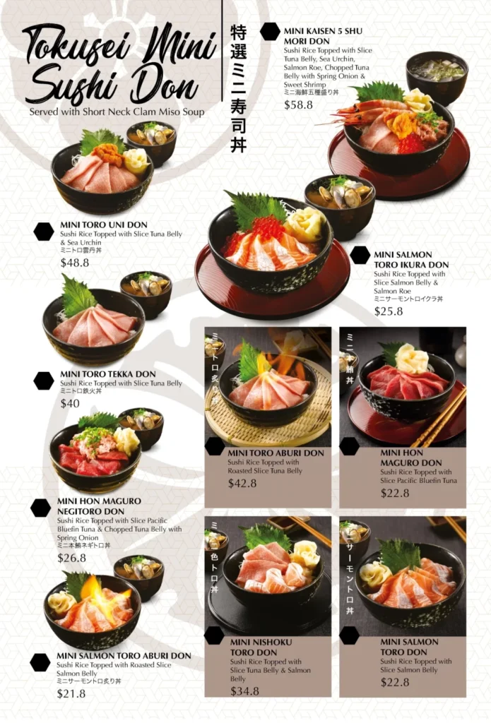 Edo Ichi Menu Sushi Don