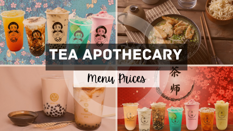 TEA APOTHECARY MENU SINGAPORE & UPDATED PRICES 2024