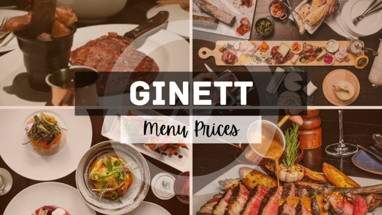 GINETT MENU SINGAPORE & UPDATED PRICES 2024