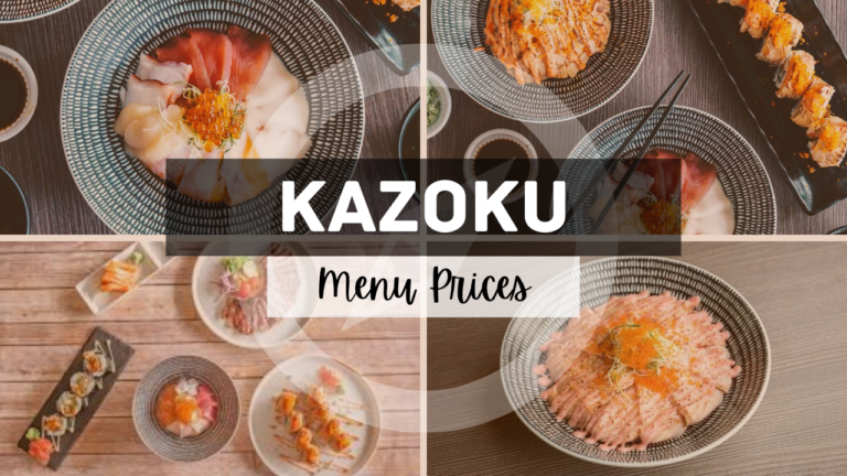 KAZOKU JAPANESE CUISINE MENU SINGAPORE & UPDATED PRICES 2024