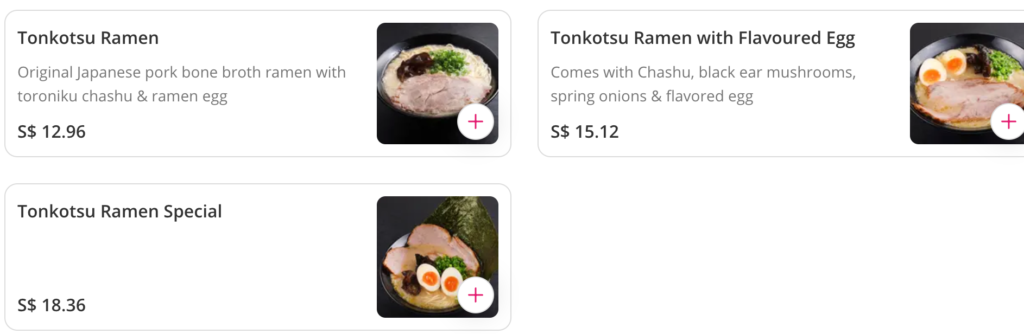 Ramen Keisuke Tonkotsu King Singapore Menu