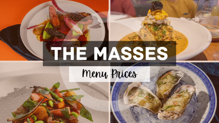 THE MASSES MENU SINGAPORE & UPDATED PRICES 2024