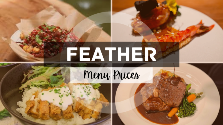 WHITE FEATHERS MENU SINGAPORE & UPDATED PRICES 2024