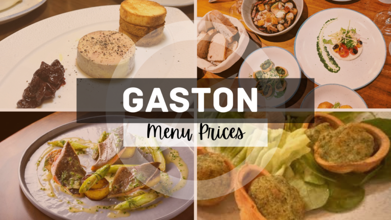 GASTON MENU SINGAPORE & UPDATED PRICES 2024