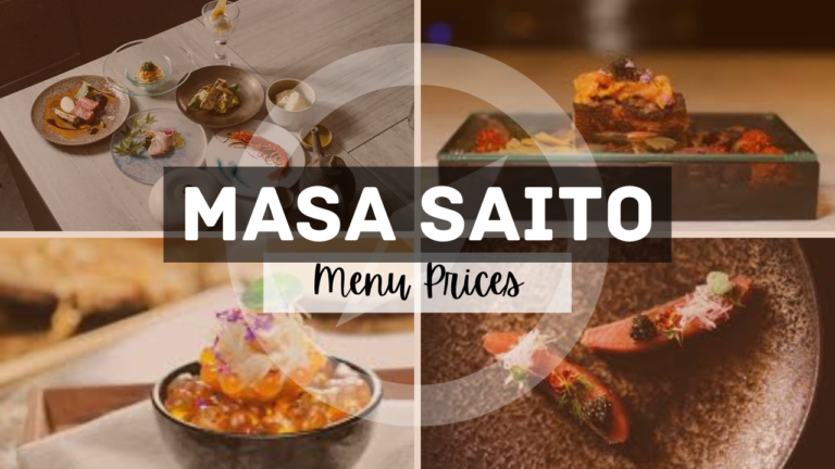 MASA SAITO MENU SINGAPORE & UPDATED PRICES 2024