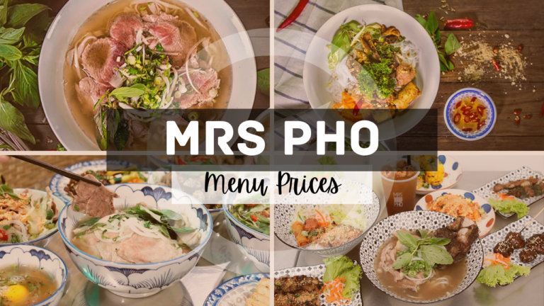 MRS PHO MENU SINGAPORE & UPDATED PRICES 2024