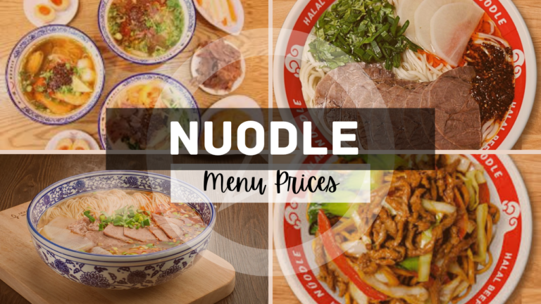 NUODLE MENU SINGAPORE & UPDATED PRICES 2024