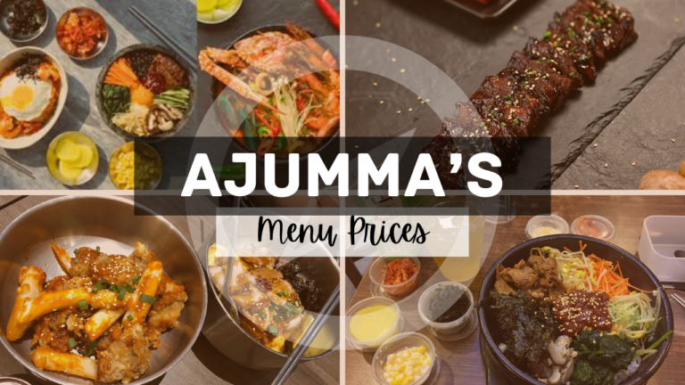 Ajumma’s Singapore Menu Prices