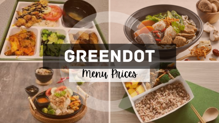 Greendot Singapore Menu