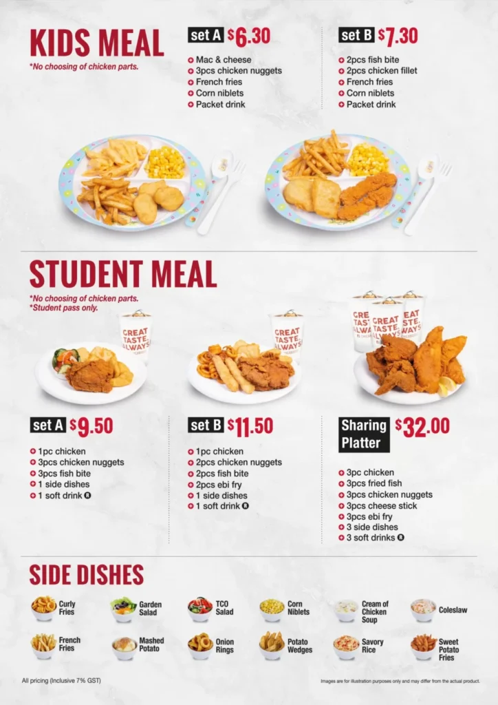 CHIC A BOO SIDE DISHES-PRICES