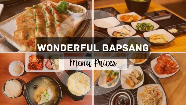 Wonderful Bapsang Singapore Menu
