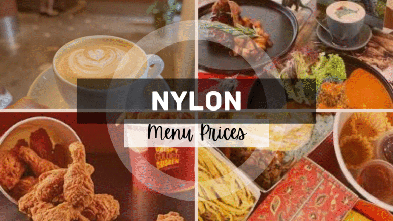 Nylon Singapore Menu