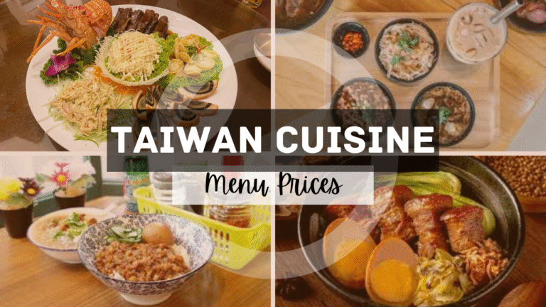 Taiwan cuisine Singapore Menu