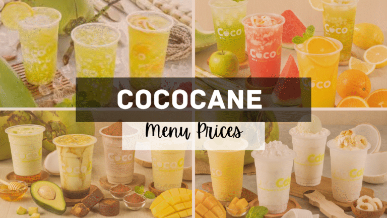 Cococane Singapore Menu Prices