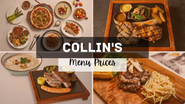 Collin's Singapore Menu Prices