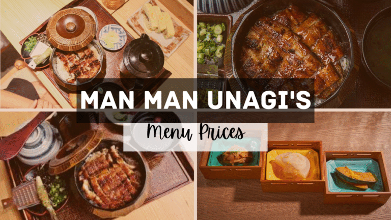 Man Man Unagi's Singapore Menu Prices