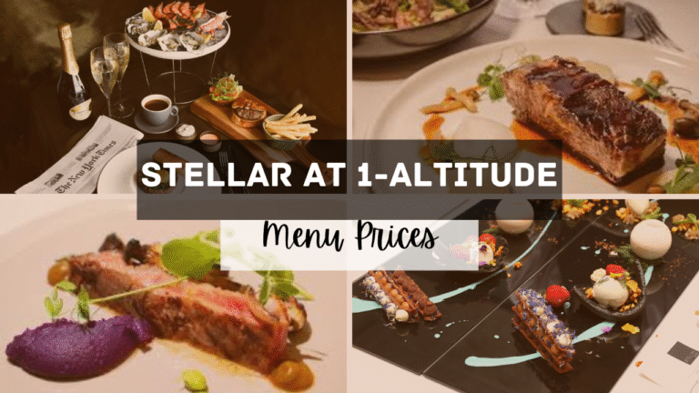 Stellar at 1-Altitude Singapore Menu Prices