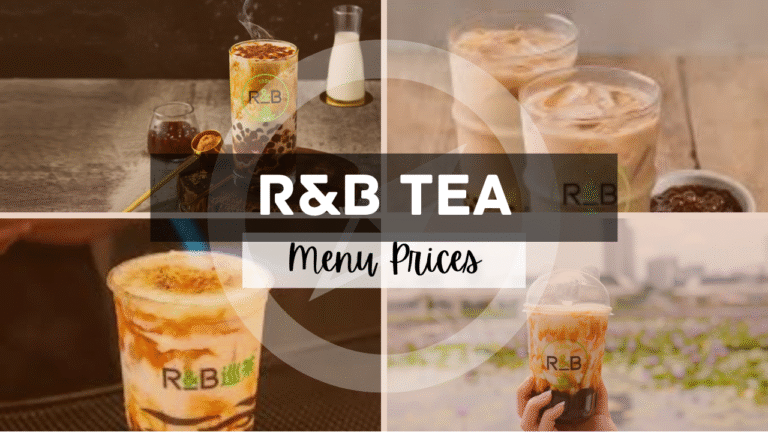 R&B TEA MENU SINGAPORE & UPDATED PRICES 2025
