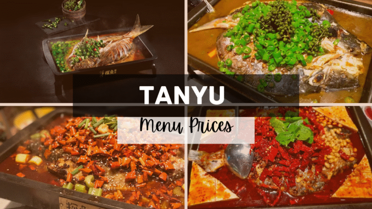 Tanyu Singapore Menu Prices