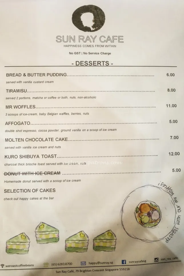 Sun-Ray-Menu-Singapore