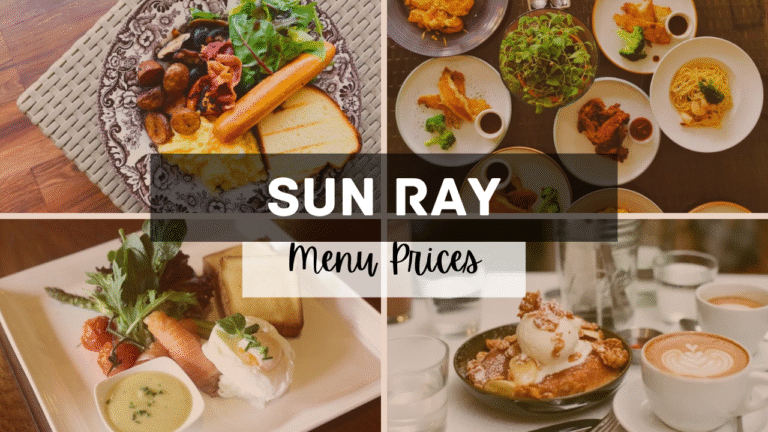Sun Ray Singapore Menu Prices